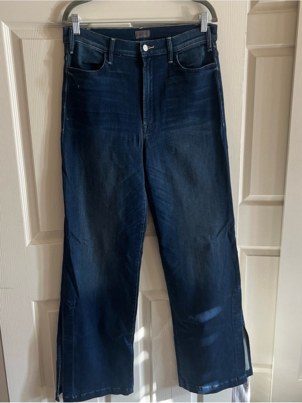MOTHER Dark Indigo Wide-Leg Jeans